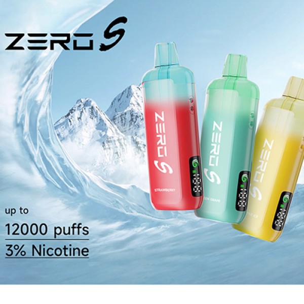 【 One-time Use 】 Genuine zeorS Zero Degree Ice Burst 12,000 mouthpieces Ceramic core atomization extremely cool taste, original North American, shipped on the same day